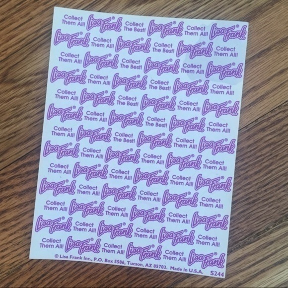 Vintage Lisa Frank Pink, Purple & Orange Cleocatra Egyptian Cat Stickers - Picture 3 of 7